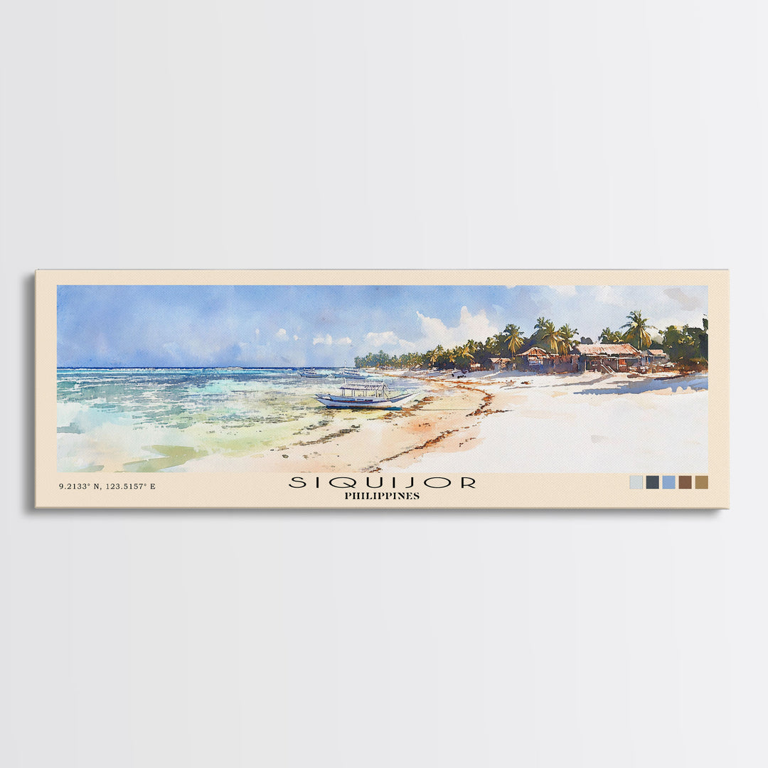 Siquijor, Philippines Watercolor Beach Print, Vacation Gift, Philippines Wall Art, Beach Painting, Beach Decor, Beach Painting