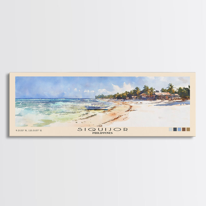 Siquijor, Philippines Watercolor Beach Print, Vacation Gift, Philippines Wall Art, Beach Painting, Beach Decor, Beach Painting