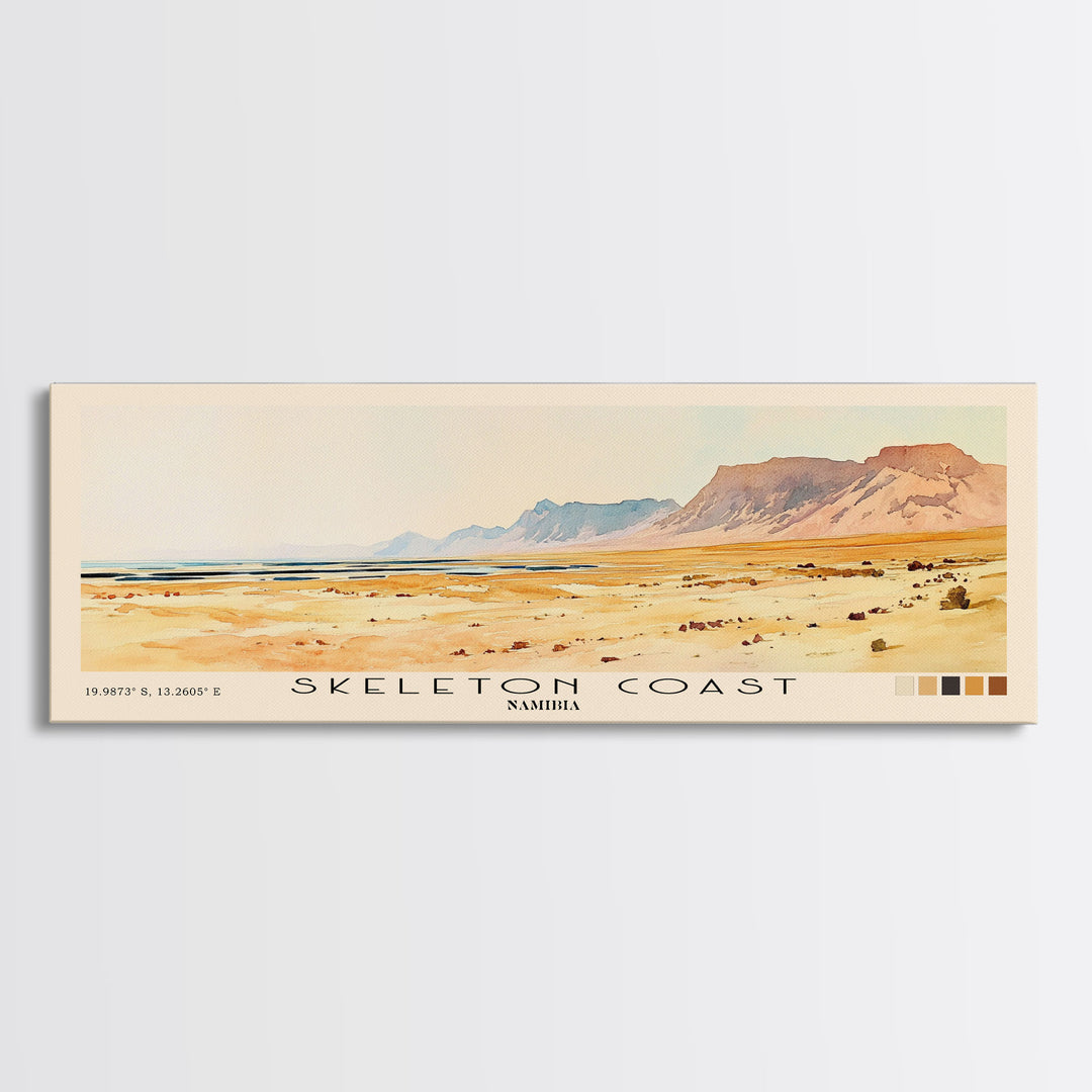 Skeleton Coast, Namibia Watercolor Print, Vacation Gift, Namibia Wall Art, Vacation Wall Art, Vacatation Memories, Beach Decor, Beach Or Lakehouse Art