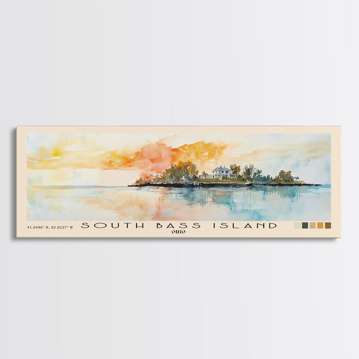 South Bass Island, Ohio Watercolor Print, Vacation Gift, Ohio Wall Art, Vacation Wall Art, Vacatation Memories, Beach Decor, Beach Or Lakehouse Art