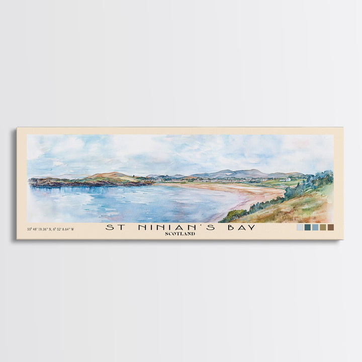 St Ninian’s Bay, Scotland Watercolor Print, Vacation Gift, Scotland Wall Art, Vacation Wall Art, Vacatation Memories, Beach Decor, Beach Or Lakehouse Art