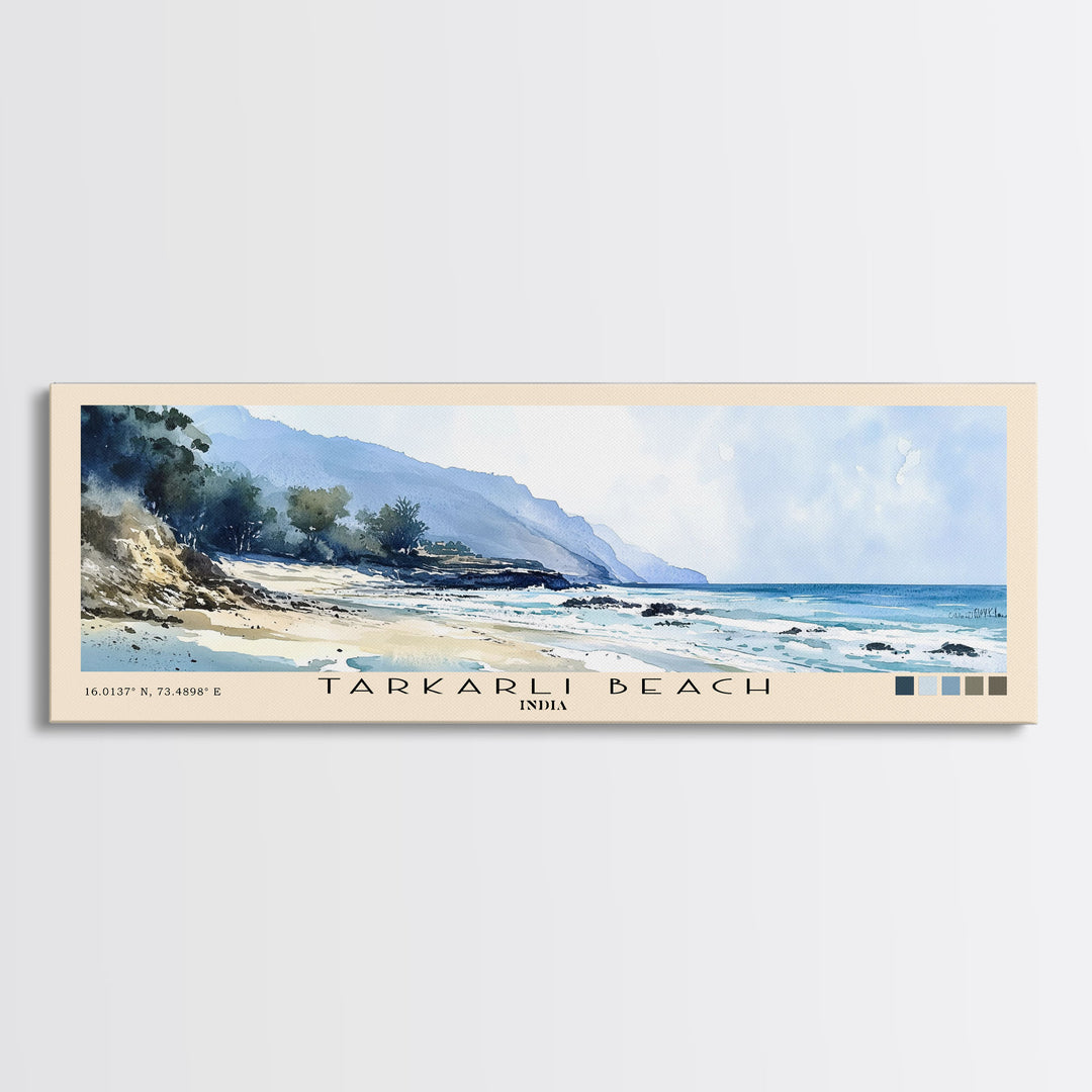 Tarkarli Beach, India Watercolor Print, Vacation Gift, India Wall Art, Vacation Wall Art, Vacatation Memories, Beach Decor, Beach Or Lakehouse Art