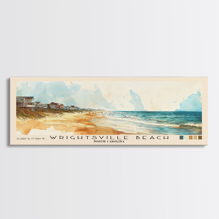 Wrightsville Beach, North Carolina Watercolor Print, Vacation Gift, North Carolina Wall Art, Beach Painting, Beach Decor, Beach Or Lakehouse Art