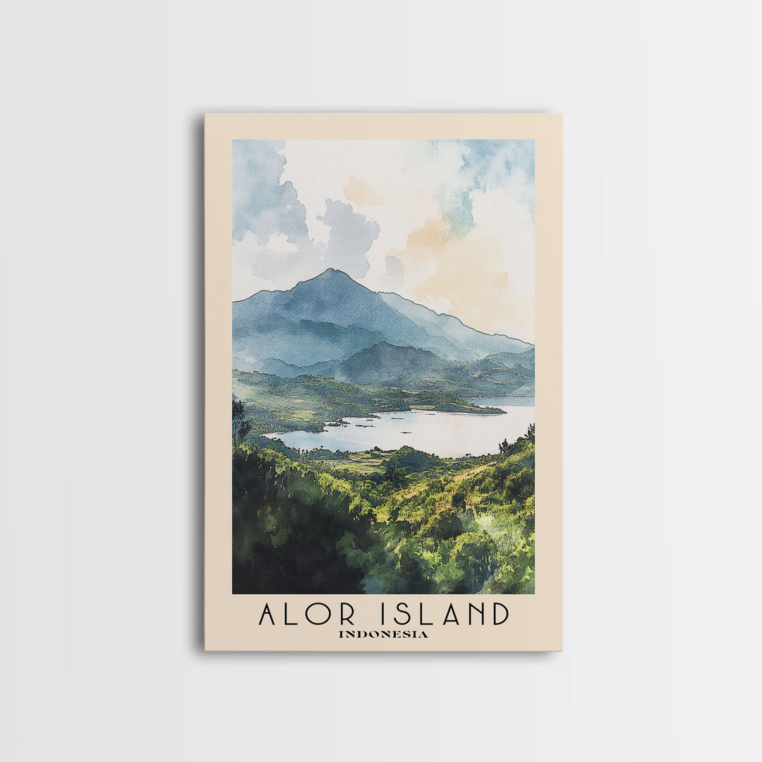 Alor Island, Indonesia Watercolor Print, Vacation Gift, Indonesia Wall Art, Beach Painting, Beach Decor, Beach Or Lakehouse Art