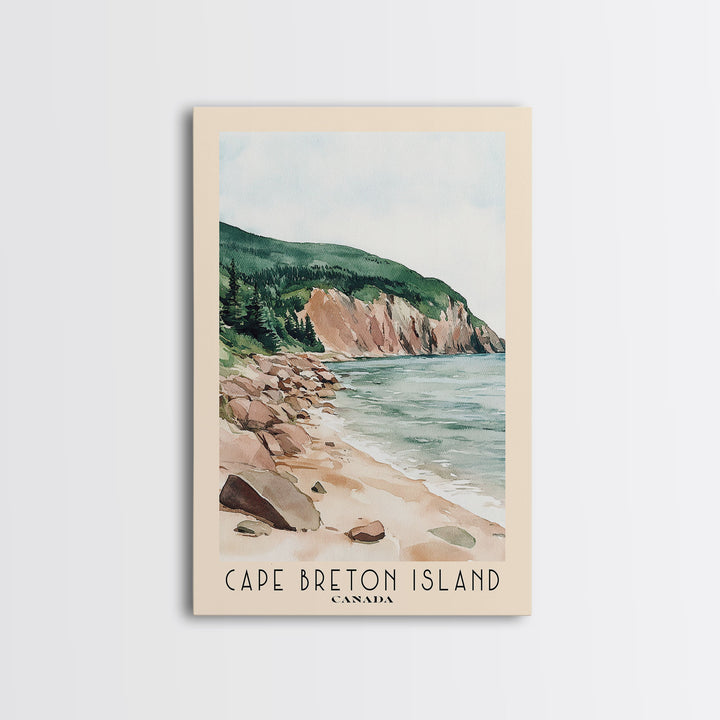 Cape Breton Island, Canada Watercolor Print, Vacation Gift, Canada Wall Art, Beach Painting, Beach Decor, Beach Or Lakehouse Art