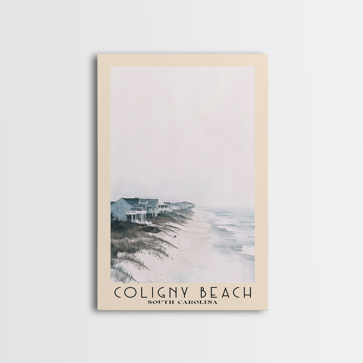 Coligny Beach, South Carolina Watercolor Print, Vacation Gift, South Carolina Wall Art, Beach Painting, Beach Decor, Large Wall Art, Wood Frame Art