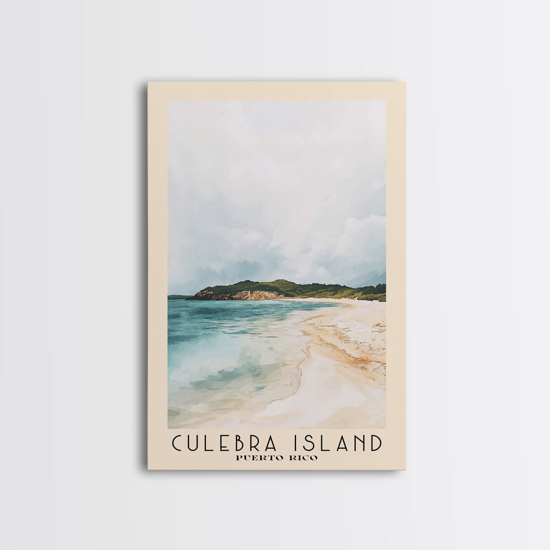 Culebra Island, Puerto Rico Watercolor Print, Vacation Gift, Puerto Rico Wall Art, Beach Painting, Beach Decor, Beach Or Lakehouse Art