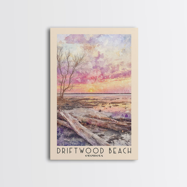 Driftwood Beach, Georgia Watercolor Print, Vacation Gift, Georgia Wall Art, Vacation Wall Art, Vacatation Memories, Beach Decor, Beach Or Lakehouse Art