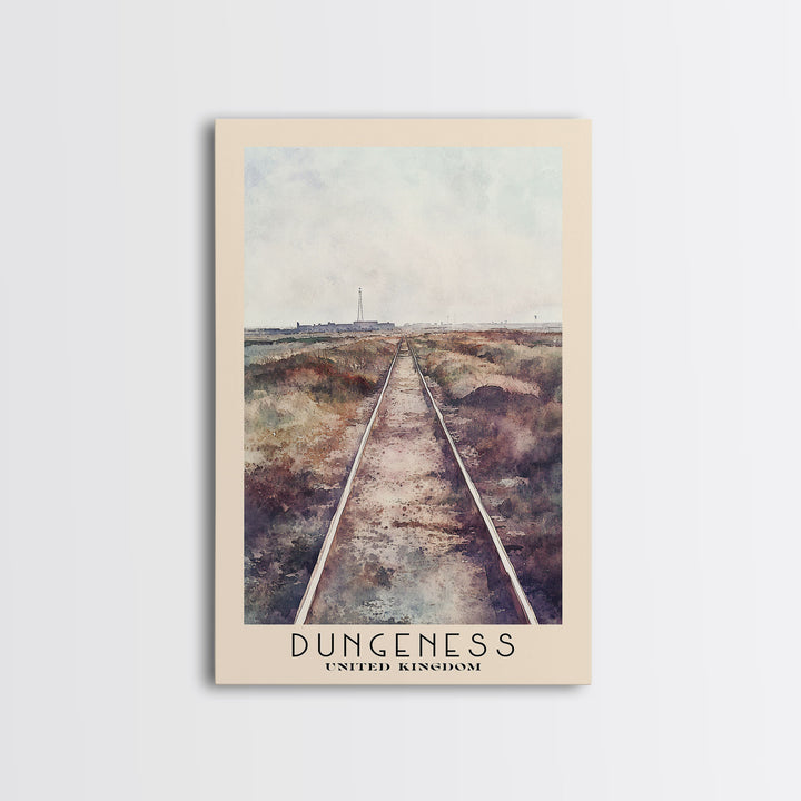 Dungeness, United Kingdom Watercolor Beach Print, Vacation Gift, United Kingdom Wall Art, Beach Painting, Beach Decor, Beach Painting