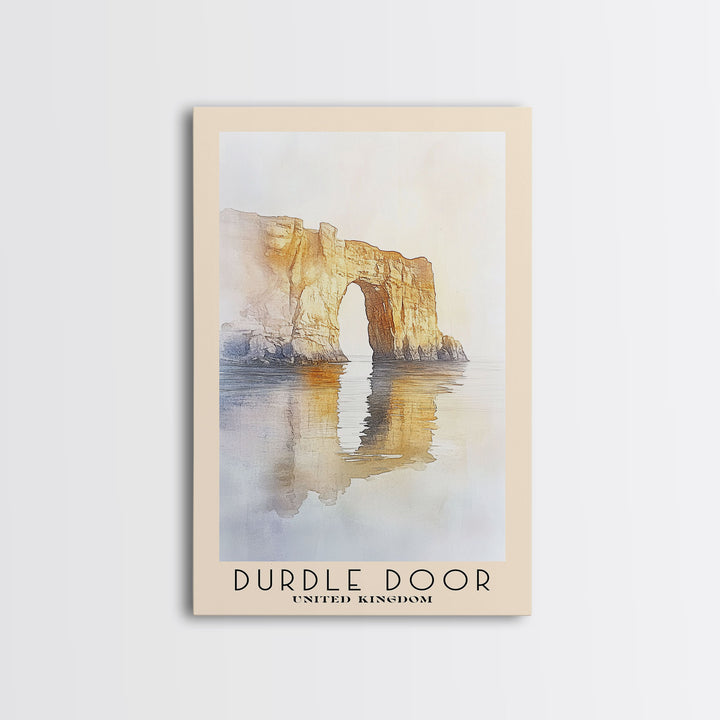 Durdle Door, United Kingdom Watercolor Print, Vacation Gift, United Kingdom Wall Art, Vacation Wall Art, Vacatation Memories, Beach Decor, Beach Or Lakehouse Art