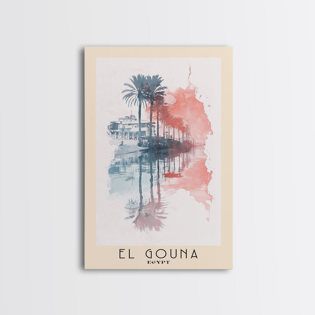 El Gouna, Egypt Watercolor Print, Vacation Gift, Egypt Wall Art, Beach Painting, Beach Decor, Beach Or Lakehouse Art