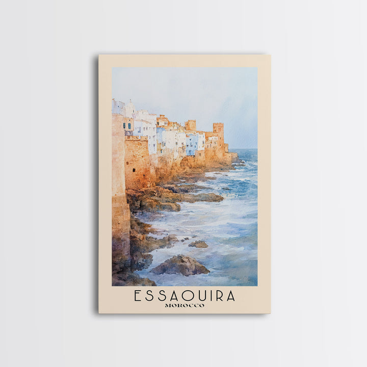 Essaouira, Morocco Watercolor Beach Print, Vacation Gift, Morocco Wall Art, Beach Painting, Beach Decor, Beach Painting