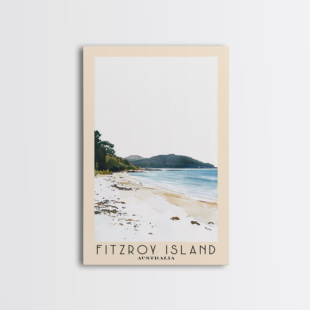 Fitzroy Island, Australia Watercolor Beach Print, Vacation Gift, Australia Wall Art, Beach Painting, Beach Decor, Beach Painting