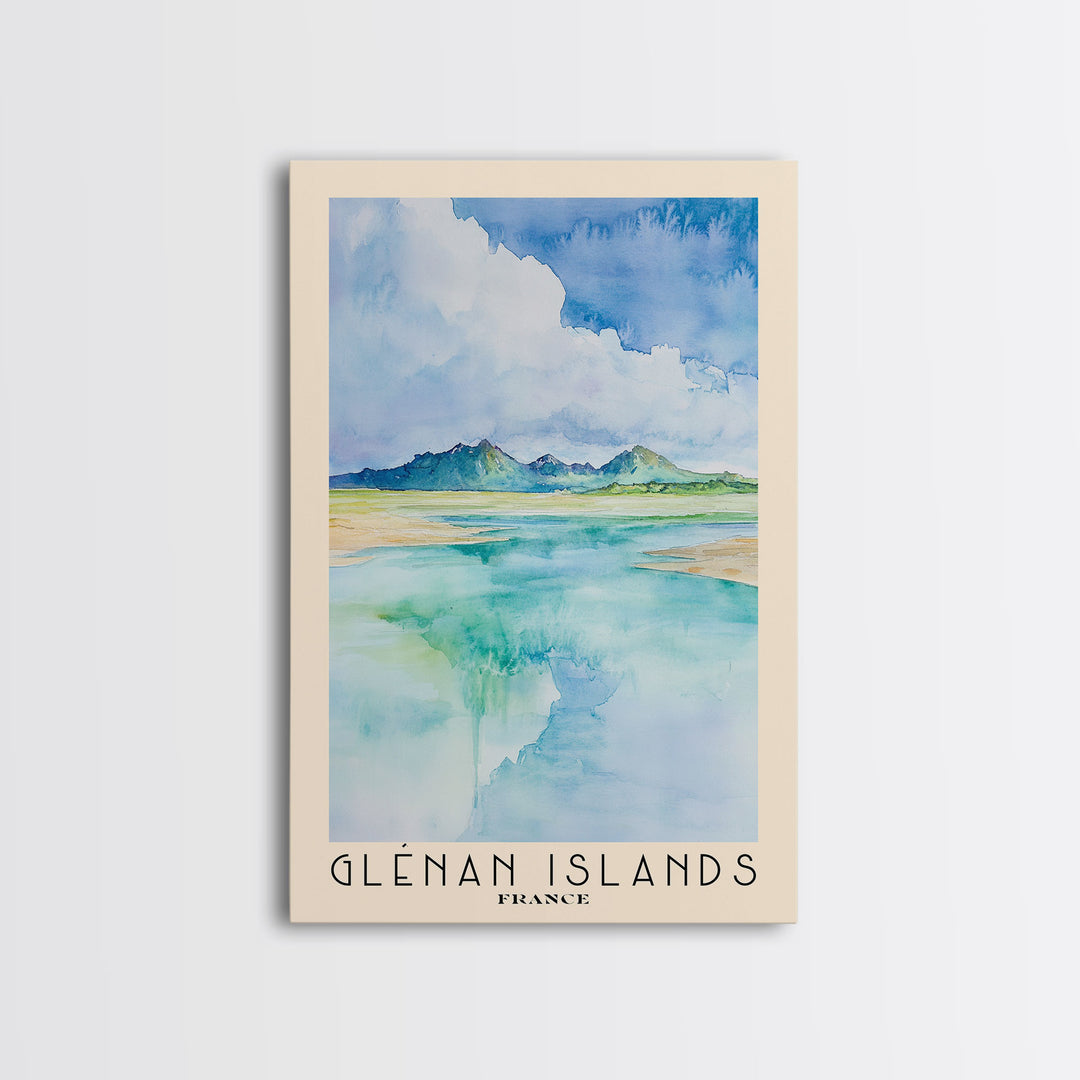 Glénan Islands, France Watercolor Print, Vacation Gift, France Wall Art, Beach Painting, Beach Decor, Beach Or Lakehouse Art