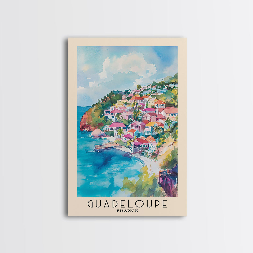 Guadeloupe, France Watercolor Print, Vacation Gift, France Wall Art, Vacation Wall Art, Vacatation Memories, Beach Decor, Beach Or Lakehouse Art