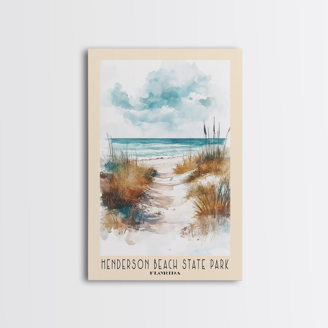 Henderson Beach State Park, Florida Watercolor Print, Vacation Gift, Florida Wall Art, Beach Painting, Beach Decor, Beach Or Lakehouse Art