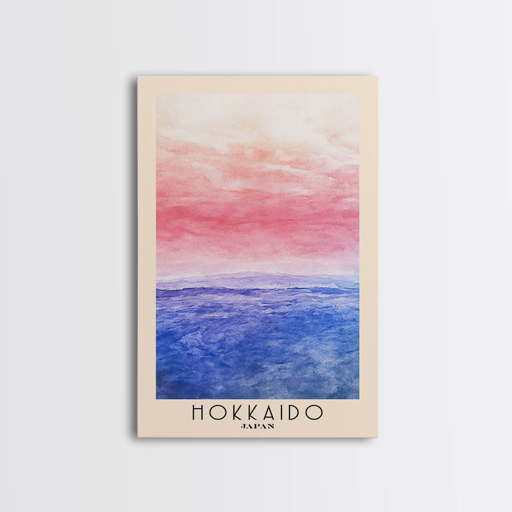 Hokkaido, Japan Watercolor Print, Vacation Gift, Japan Wall Art, Beach Painting, Beach Decor, Beach Or Lakehouse Art