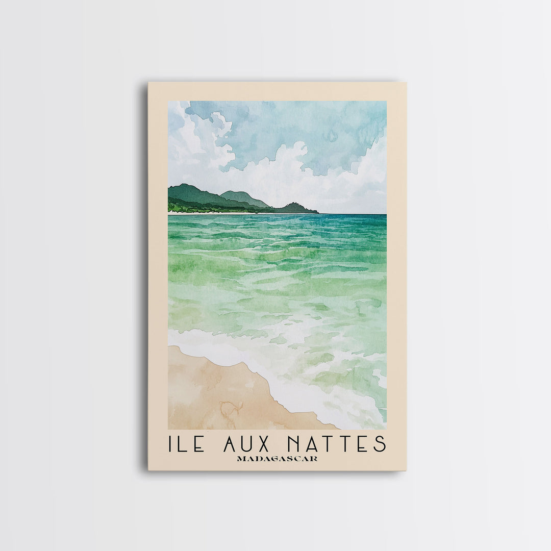 Ile Aux Nattes, Madagascar Watercolor Print, Vacation Gift, Madagascar Wall Art, Beach Painting, Beach Decor, Beach Or Lakehouse Art