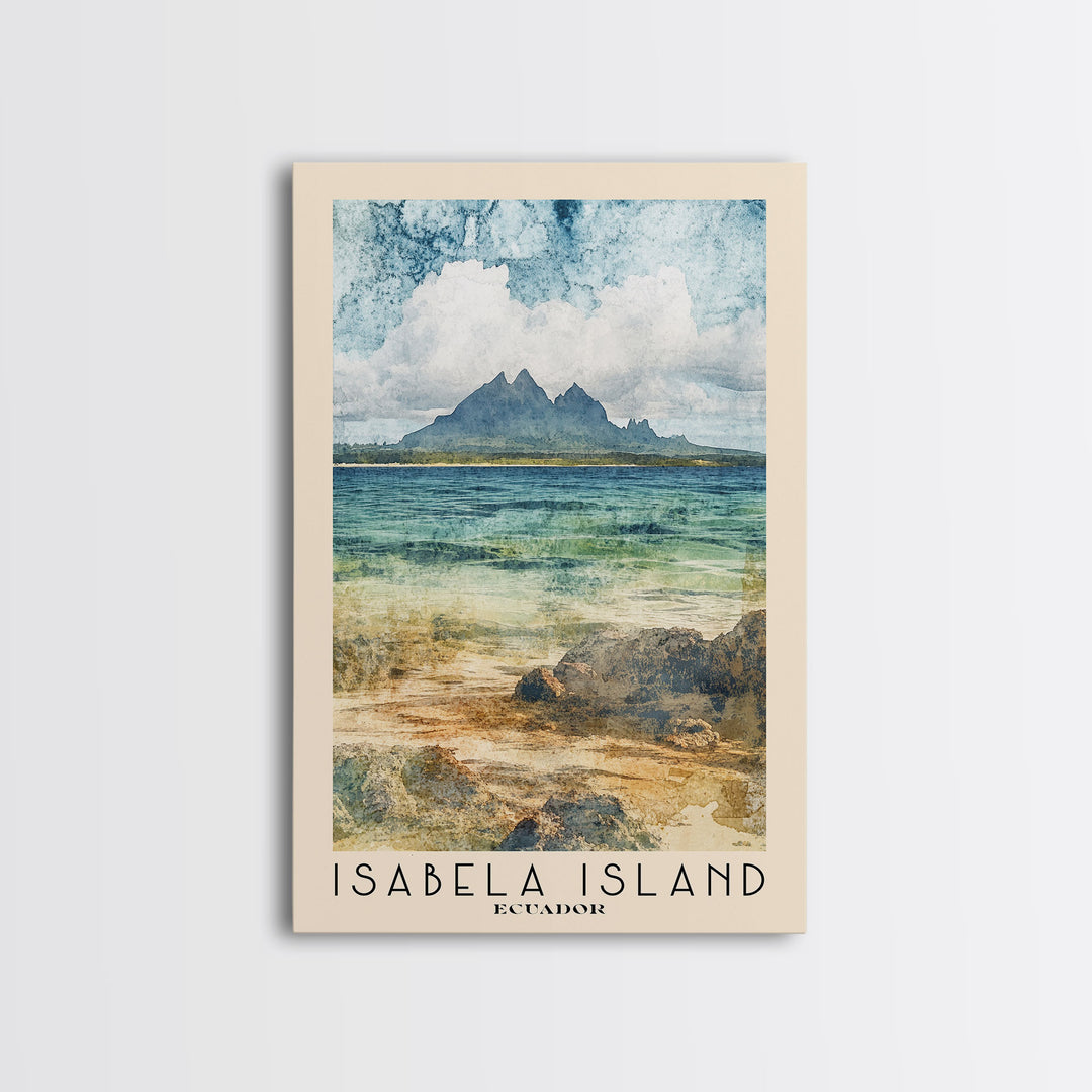 Isabela Island, Ecuador Watercolor Print, Vacation Gift, Ecuador Wall Art, Beach Painting, Beach Decor, Beach Or Lakehouse Art