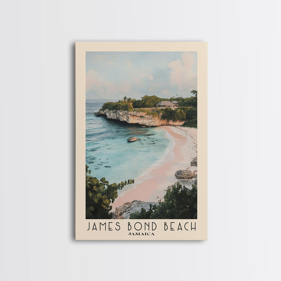 James Bond Beach, Jamaica Watercolor Print, Vacation Gift, Jamaica Wall Art, Vacation Wall Art, Vacatation Memories, Beach Decor, Beach Or Lakehouse Art