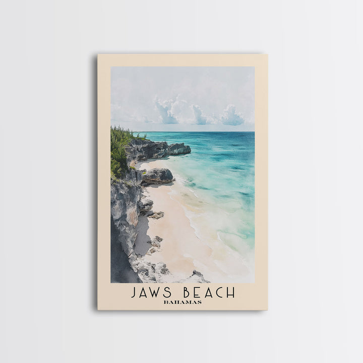 Jaws Beach, Bahamas Watercolor Print, Vacation Gift, Bahamas Wall Art, Beach Painting, Beach Decor, Beach Or Lakehouse Art