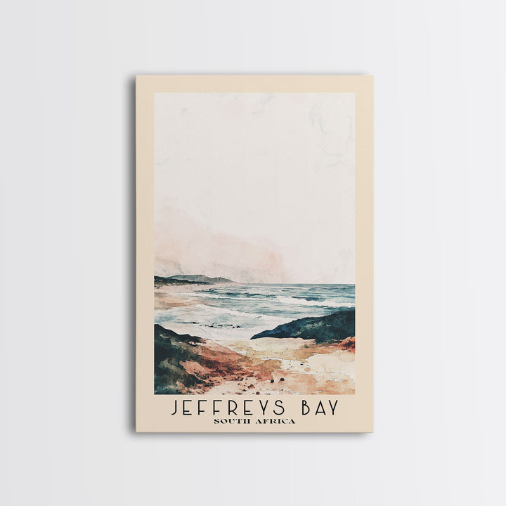 Jeffreys Bay, South Africa Watercolor Print, Vacation Gift, South Africa Wall Art, Beach Painting, Beach Decor, Large Wall Art, Wood Frame Art