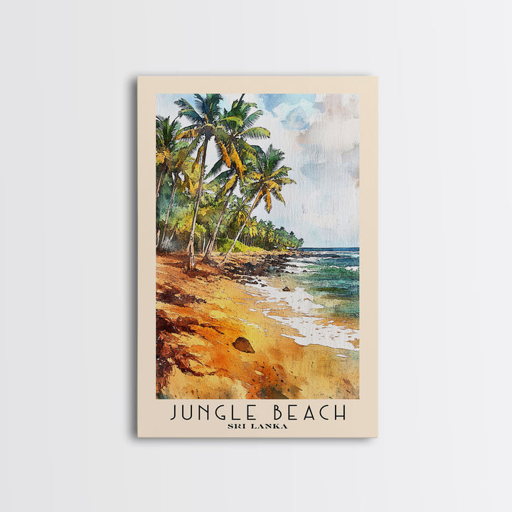 Jungle Beach, Sri Lanka Watercolor Print, Vacation Gift, Sri Lanka Wall Art, Vacation Wall Art, Vacatation Memories, Beach Decor, Beach Or Lakehouse Art