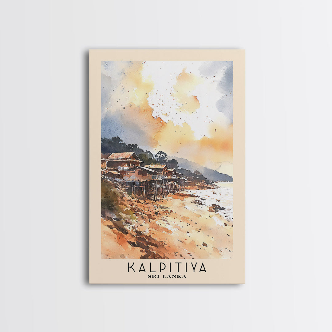 Kalpitiya, Sri Lanka Watercolor Beach Print, Vacation Gift, Sri Lanka Wall Art, Beach Painting, Beach Decor, Beach Painting