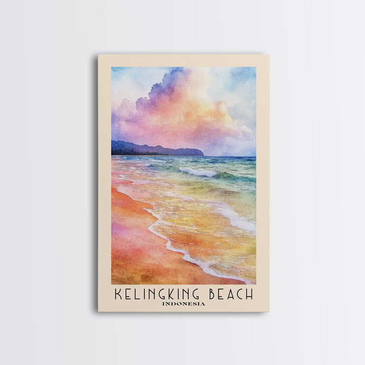 Kelingking Beach, Indonesia Watercolor Print, Vacation Gift, Indonesia Wall Art, Vacation Wall Art, Vacatation Memories, Beach Decor, Beach Or Lakehouse Art