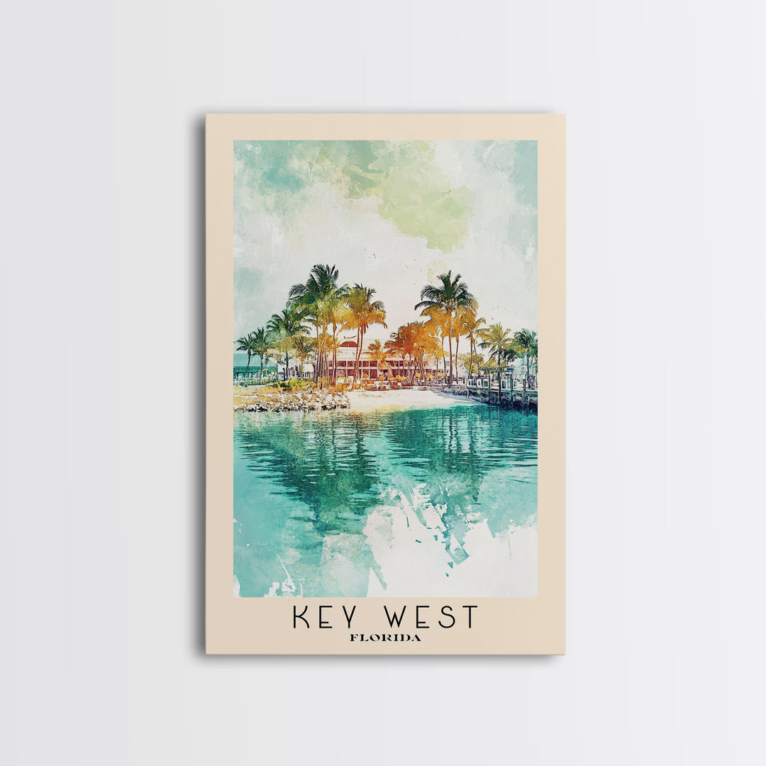 Key West, Florida Watercolor Beach Print, Vacation Gift, Florida Wall Art, Beach Painting, Beach Decor, Beach Painting