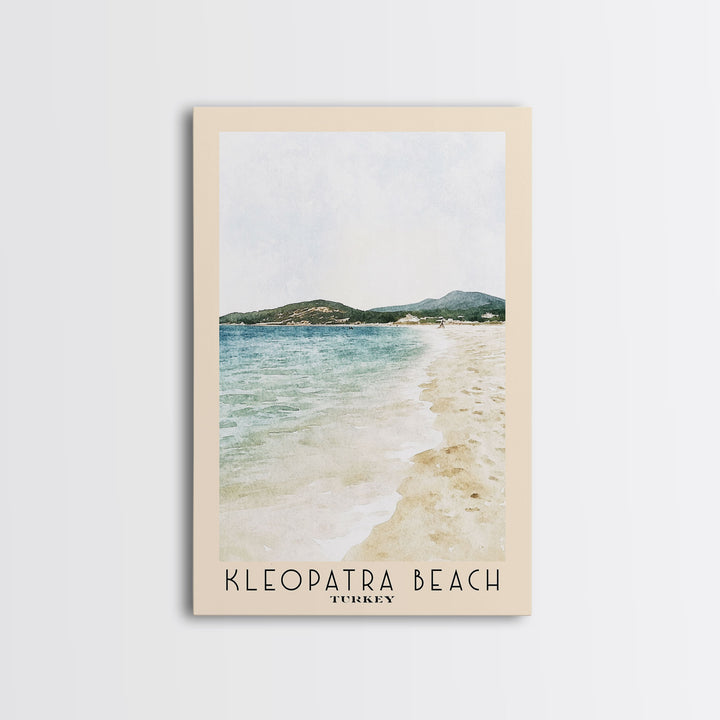 Kleopatra Beach, Turkey Watercolor Print, Vacation Gift, Turkey Wall Art, Vacation Wall Art, Vacatation Memories, Beach Decor, Beach Or Lakehouse Art