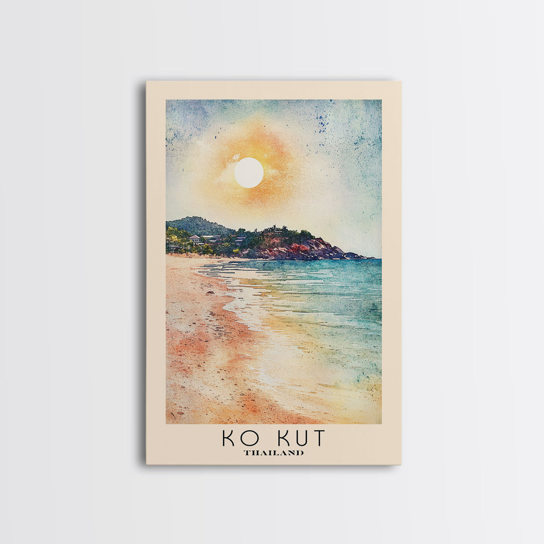 Ko Kut, Thailand Watercolor Print, Vacation Gift, Thailand Wall Art, Beach Painting, Beach Decor, Beach Or Lakehouse Art