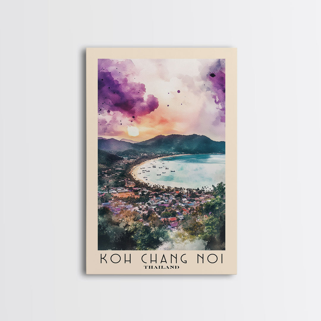 Koh Chang Noi, Thailand Watercolor Print, Vacation Gift, Thailand Wall Art, Beach Painting, Beach Decor, Beach Or Lakehouse Art