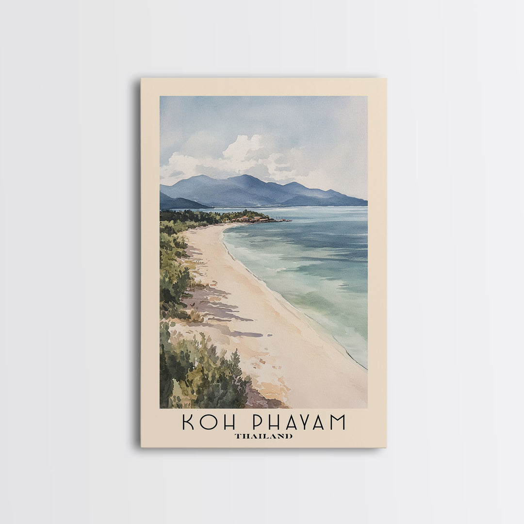 Koh Phayam, Thailand Watercolor Beach Print, Vacation Gift, Thailand Wall Art, Beach Painting, Beach Decor, Beach Painting