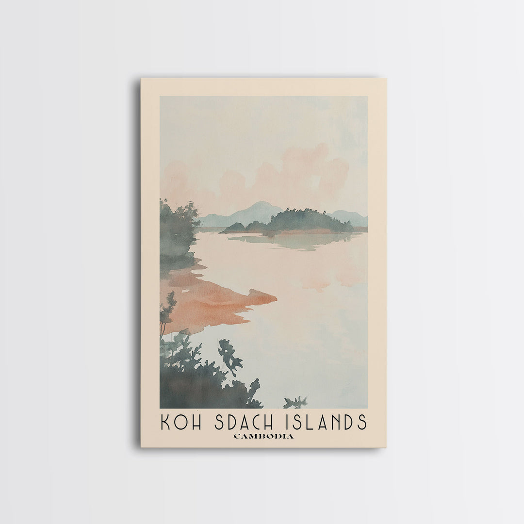 Koh Sdach Islands, Cambodia Watercolor Print, Vacation Gift, Cambodia Wall Art, Beach Painting, Beach Decor, Beach Or Lakehouse Art