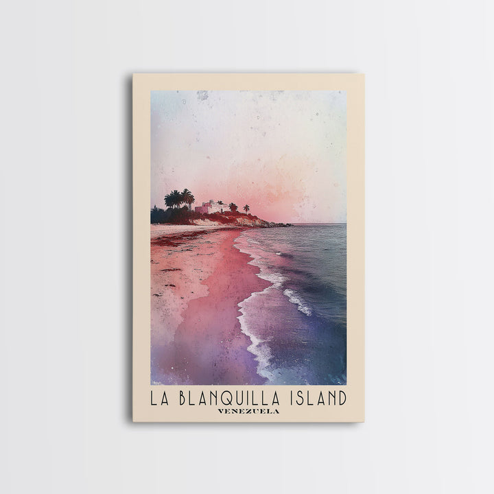 La Blanquilla Island, Venezuela Watercolor Print, Vacation Gift, Venezuela Wall Art, Beach Painting, Beach Decor, Beach Or Lakehouse Art