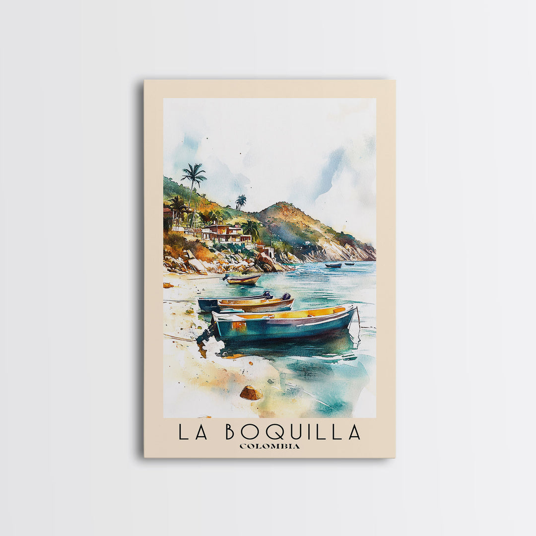 La Boquilla, Colombia Watercolor Beach Print, Vacation Gift, Colombia Wall Art, Beach Painting, Beach Decor, Beach Painting