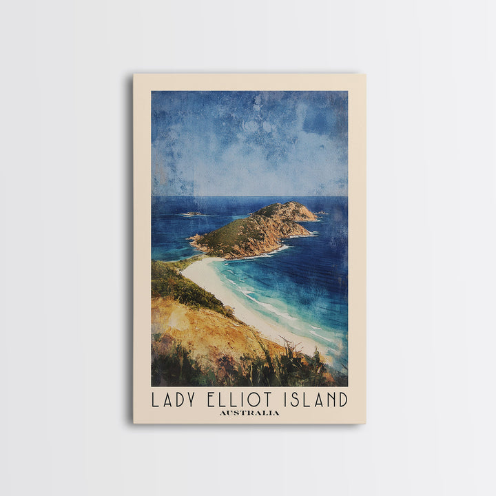 Lady Elliot Island, Australia Watercolor Print, Vacation Gift, Australia Wall Art, Beach Painting, Beach Decor, Beach Or Lakehouse Art