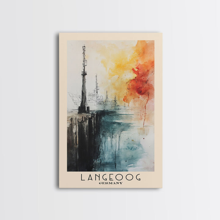 Langeoog, Germany Watercolor Print, Vacation Gift, Germany Wall Art, Beach Painting, Beach Decor, Beach Or Lakehouse Art