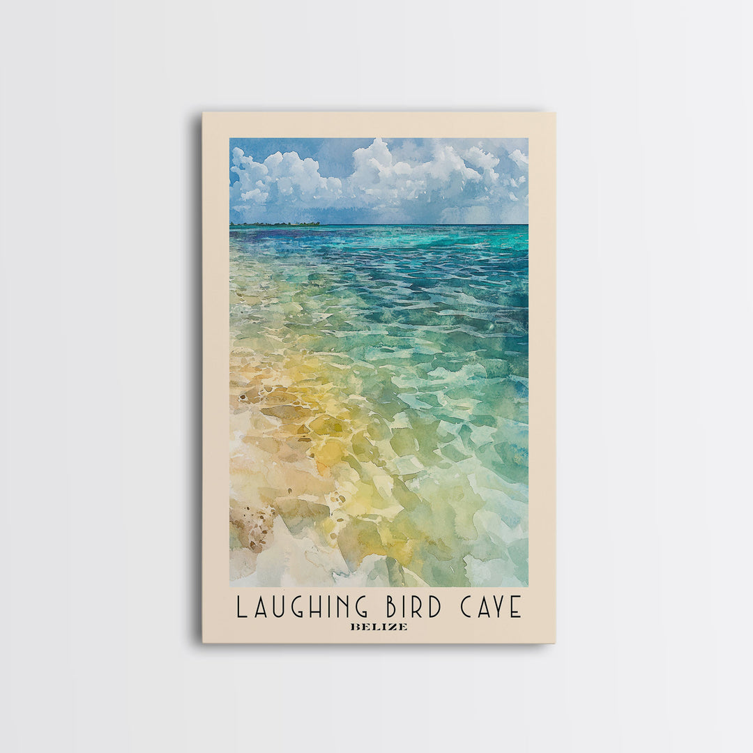 Laughing Bird Caye, Belize Watercolor Print, Vacation Gift, Belize Wall Art, Vacation Wall Art, Vacatation Memories, Beach Decor, Beach Or Lakehouse Art