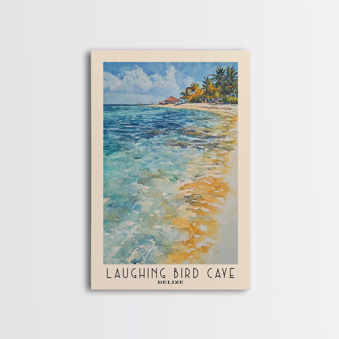 Laughing Bird Caye, Belize Watercolor Print, Vacation Gift, Belize Wall Art, Beach Painting, Beach Decor, Beach Or Lakehouse Art