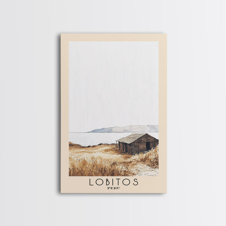 Lobitos, Peru Watercolor Print, Vacation Gift, Peru Wall Art, Vacation Wall Art, Vacatation Memories, Beach Decor, Beach Or Lakehouse Art