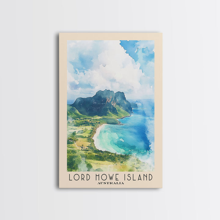 Lord Howe Island, Australia Watercolor Beach Print, Vacation Gift, Australia Wall Art, Beach Painting, Beach Decor, Beach Painting