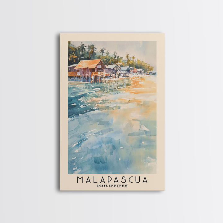 Malapascua, Philippines Watercolor Beach Print, Vacation Gift, Philippines Wall Art, Beach Painting, Beach Decor, Beach Painting