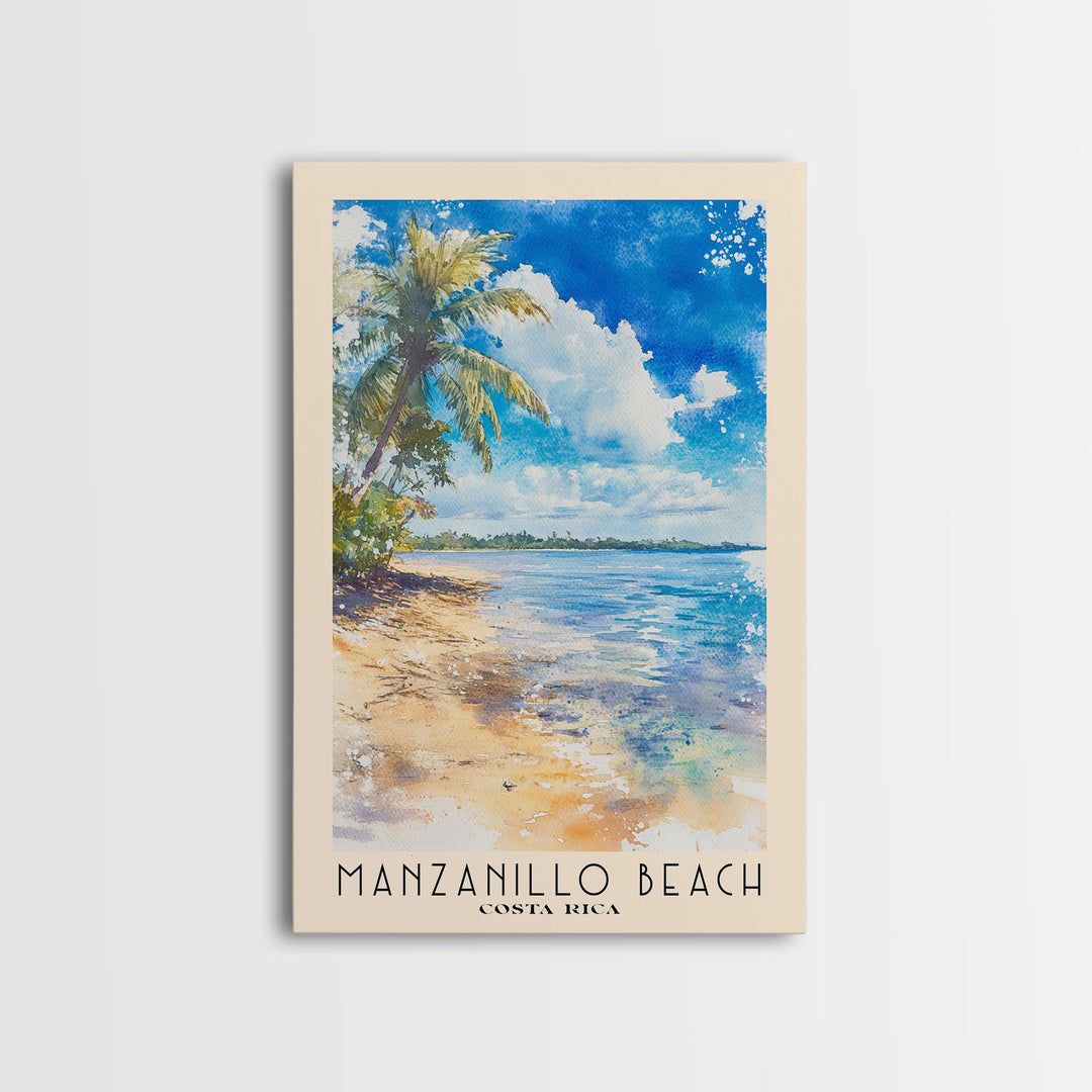 Manzanillo Beach, Costa Rica Watercolor Print, Vacation Gift, Costa Rica Wall Art, Vacation Wall Art, Vacatation Memories, Beach Decor, Beach Or Lakehouse Art