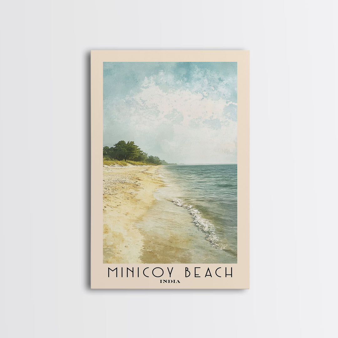 Minicoy Beach, India Watercolor Print, Vacation Gift, India Wall Art, Vacation Wall Art, Vacatation Memories, Beach Decor, Beach Or Lakehouse Art