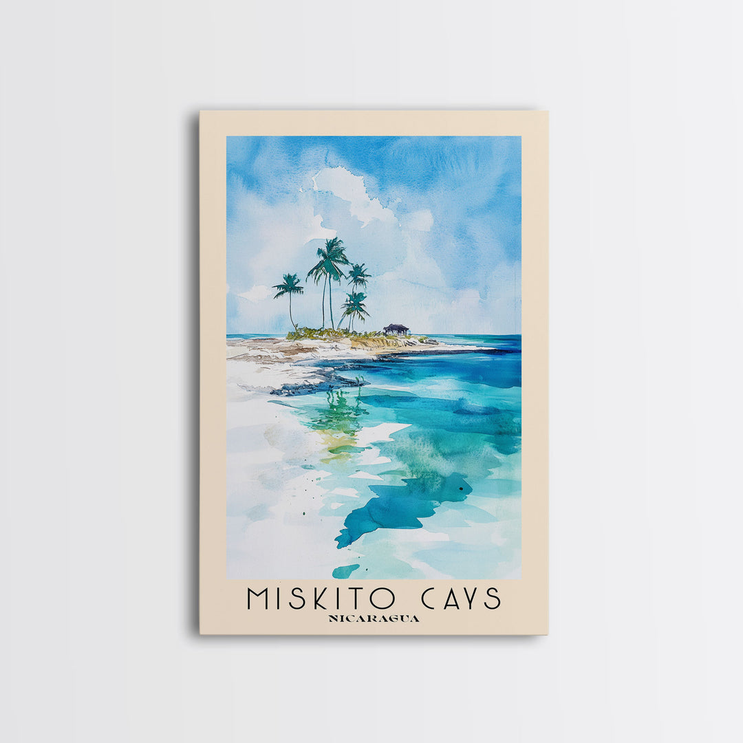 Miskito Cays, Nicaragua Watercolor Print, Vacation Gift, Nicaragua Wall Art, Beach Painting, Beach Decor, Beach Or Lakehouse Art