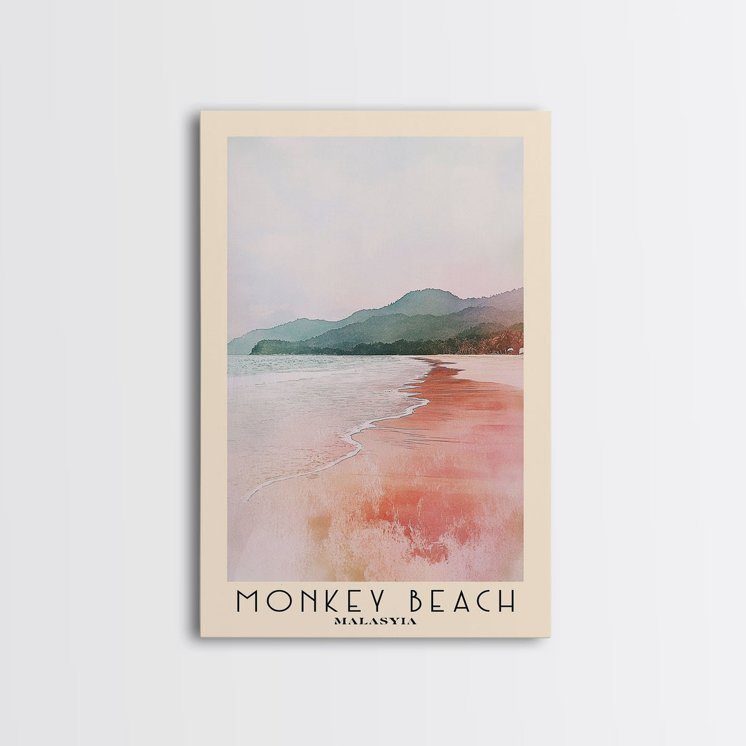 Monkey Beach, Malasyia Watercolor Print, Vacation Gift, Malasyia Wall Art, Vacation Wall Art, Vacatation Memories, Beach Decor, Beach Or Lakehouse Art