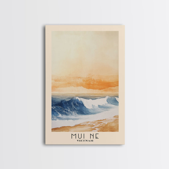 Mui Ne, Vietnam Watercolor Print, Vacation Gift, Vietnam Wall Art, Beach Painting, Beach Decor, Large Wall Art, Wood Frame Art