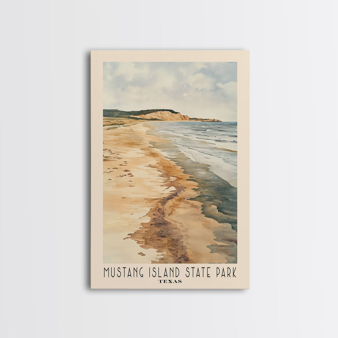 Mustang Island State Park, Texas Watercolor Print, Vacation Gift, Texas Wall Art, Vacation Wall Art, Vacatation Memories, Beach Decor, Beach Or Lakehouse Art